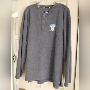 NY YANKEES Mens Gray Fleece Pullover Size XL Concepts Sport